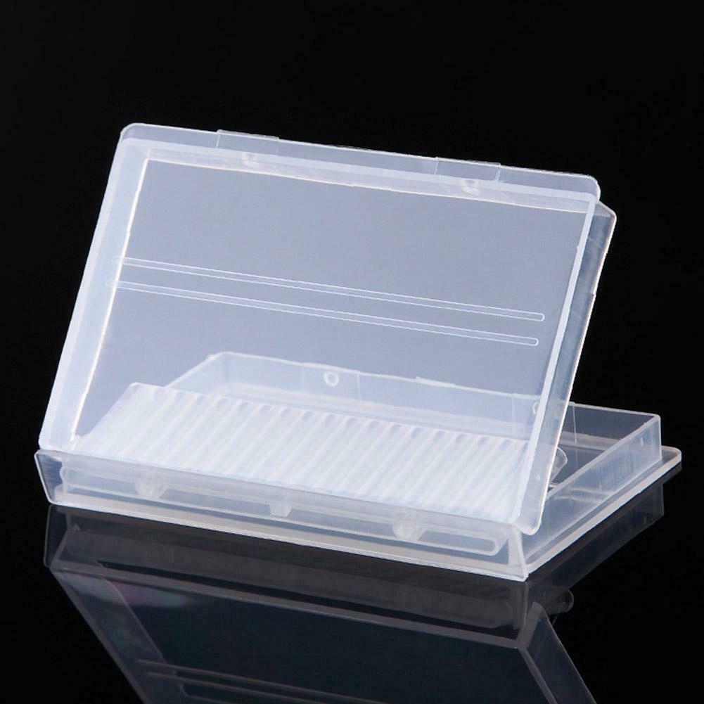 Nail Art 20 Holes Slots Drill Bit Holder Display Grinding Heads Storage Box @