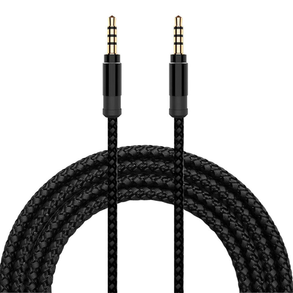 3.5mm Jack Male to Male Aux Audio Cable Nylon Car AUX Audio HiFi Cord 1.5m