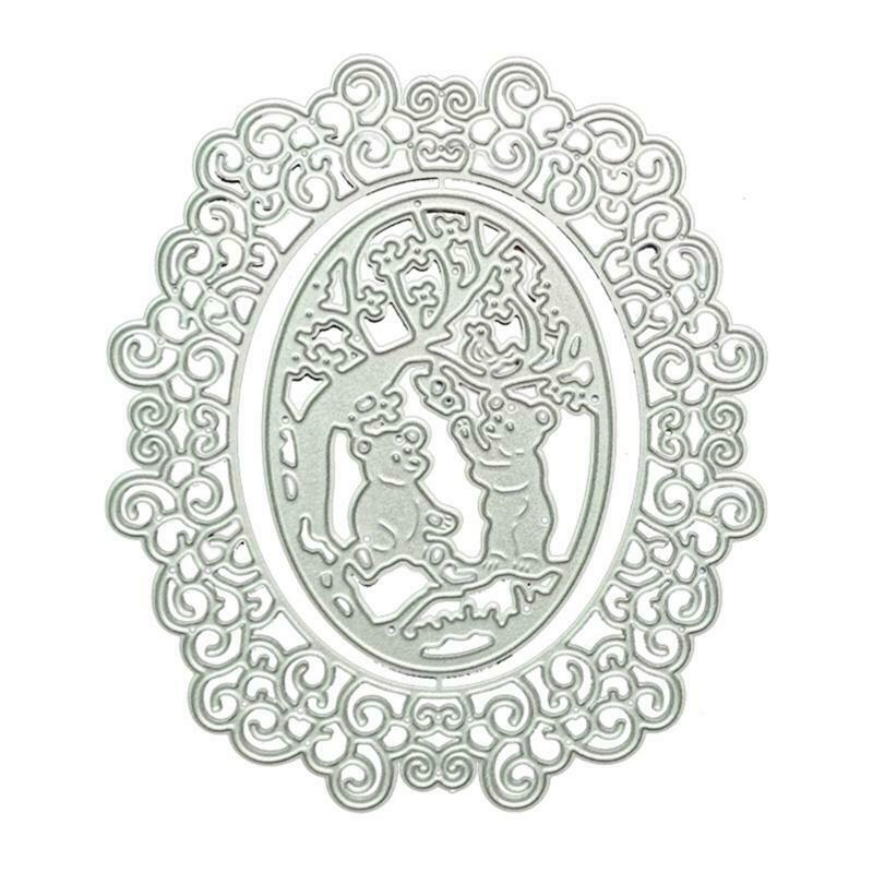Bear Tree Metal Cutting Dies Stencil DIY Scrapbooking Album Paper Card Template