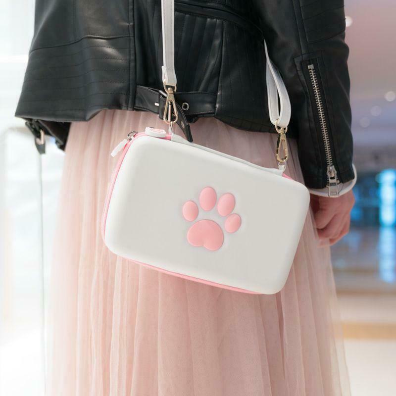 Cute Cat Paw Storage Bag for Switch / Switch Lite Portable Shell Carrying Case