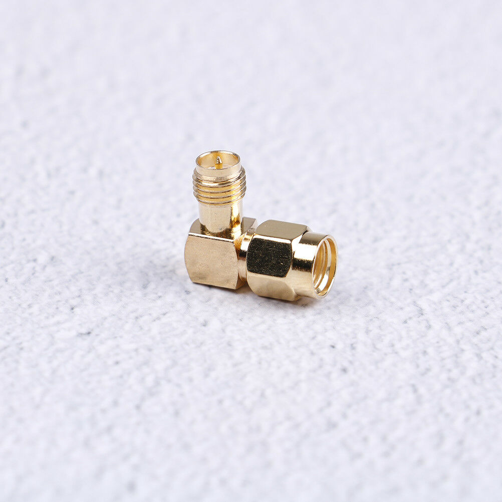 rp sma male jack to rp sma female jack screw thread brass connector 90degr.l8