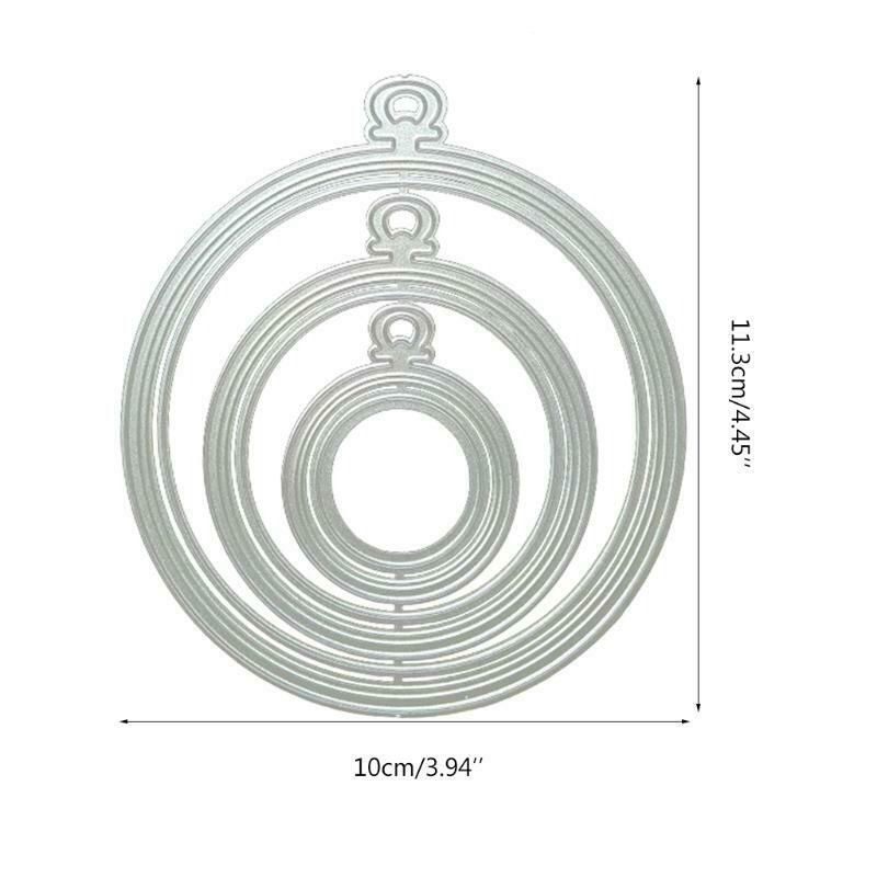 Round Photo Frame Metal Cutting Dies Stencil DIY Scrapbooking Album Paper Card