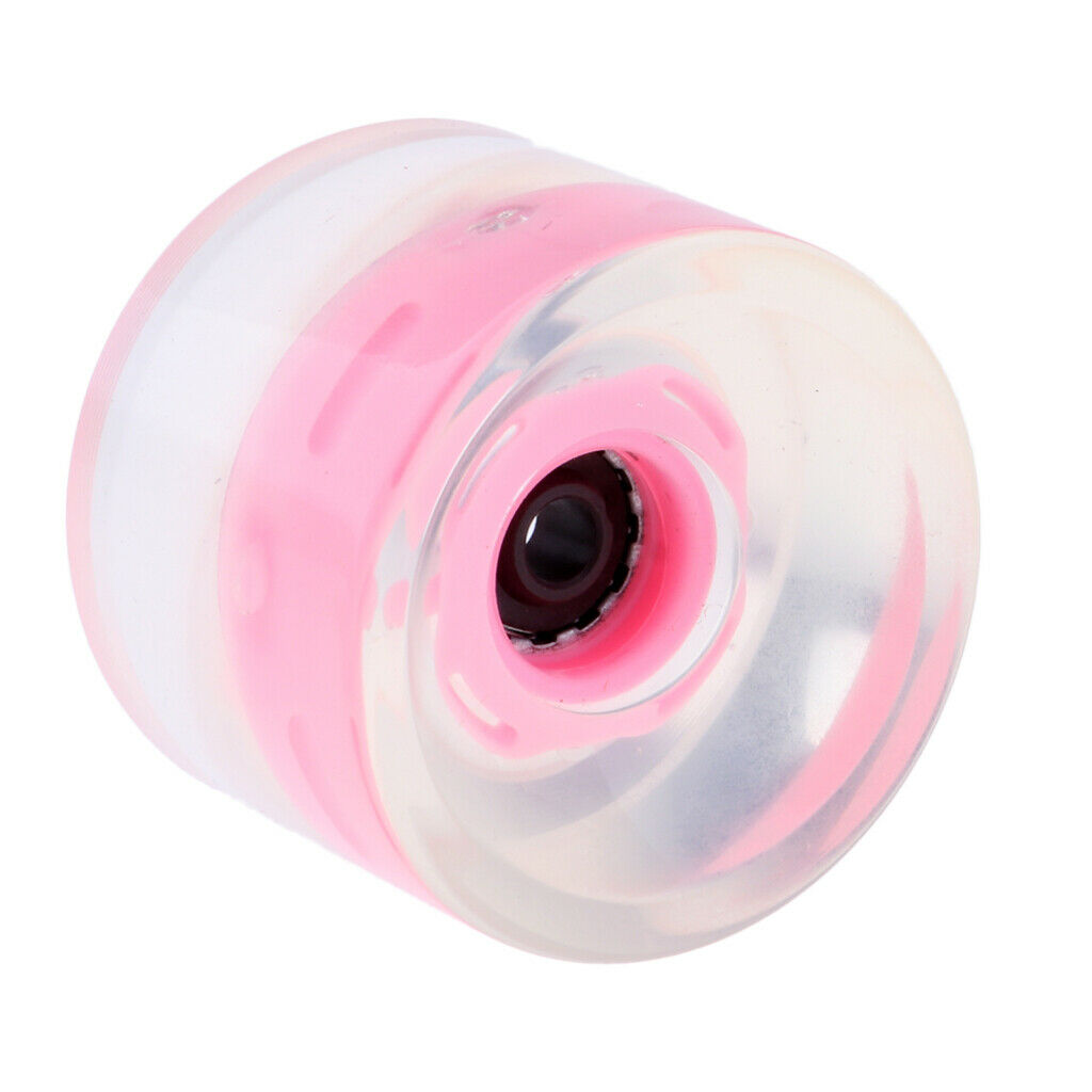 4pcs 70mm Longboard Light Up Wheels Flashing Skateboard Cruiser Repair Rebuild -