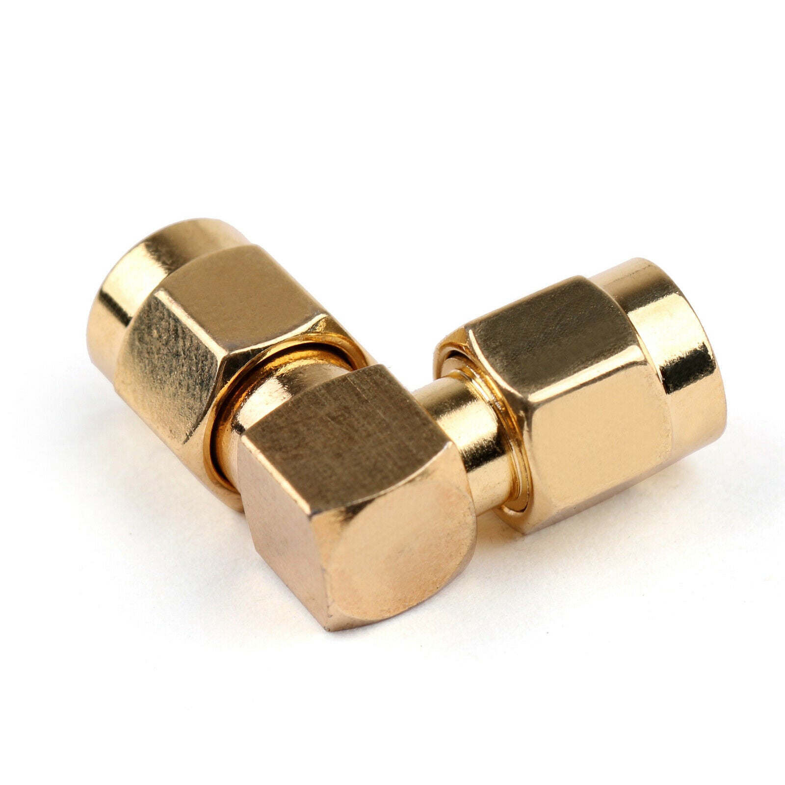 10PCS Adapter SMA Male Plug To SMA Male Plug Pin Right Angle RF Coax CA
