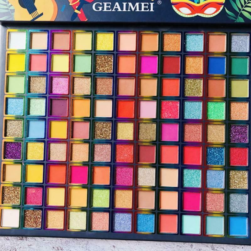 99 Carnival Colors Eye Shadow Makeup Palette Glitter Shimmer Silky Eye Gift kids