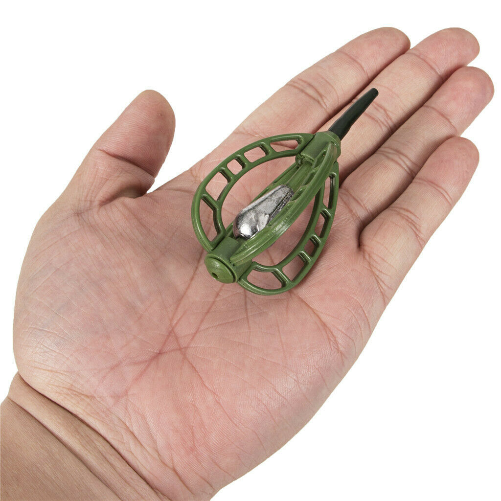 Fishing Feeder Rocket Bait Cage Inline Method Feeder Green 20/30/40/50g 40g