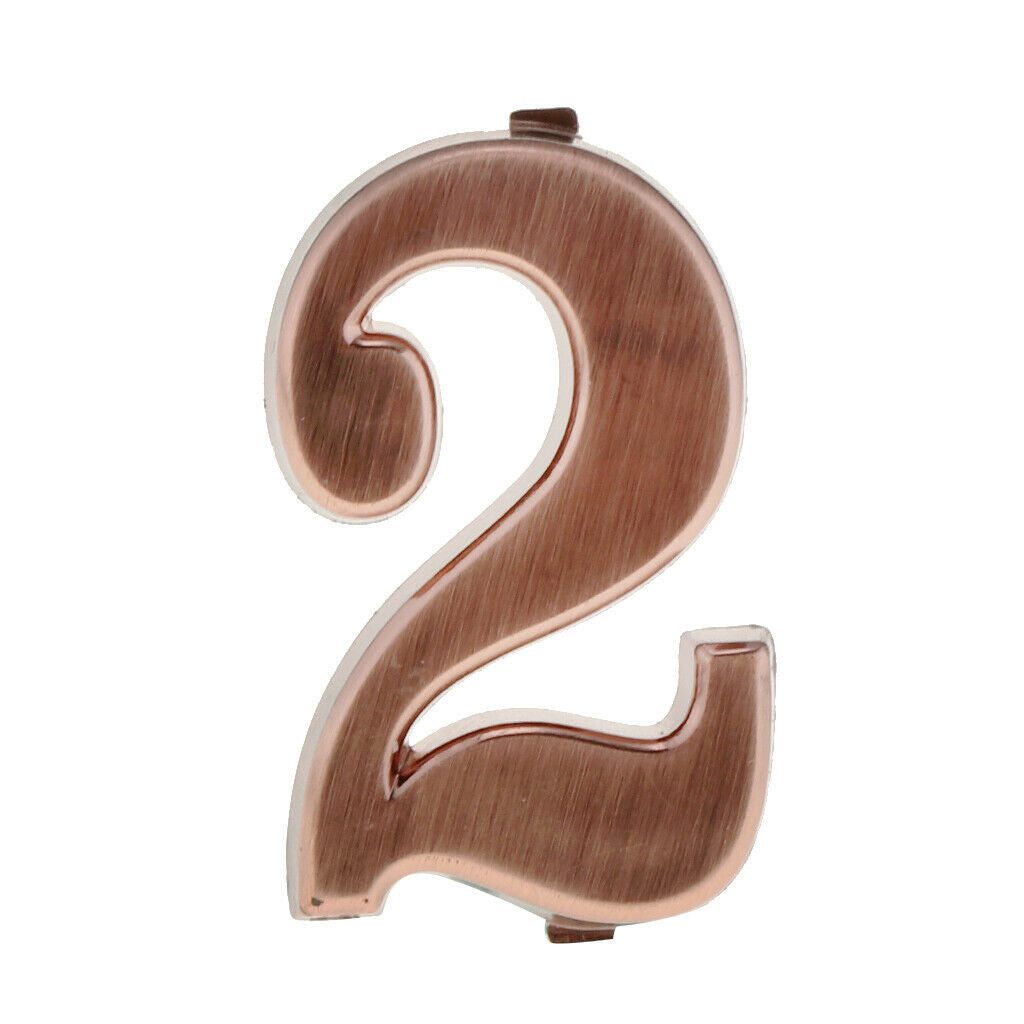 6x ABS Plastic House Door Number Sign Plaque DIY Digit Number 0 to 9 Number