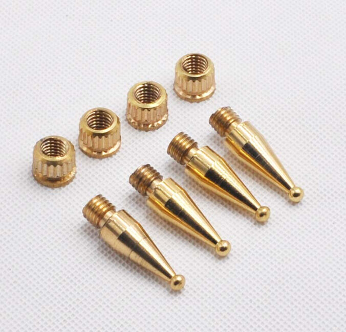 8pcs M8*34 HIFI round Copper Speaker spikes Isolation Spike Stand Foot