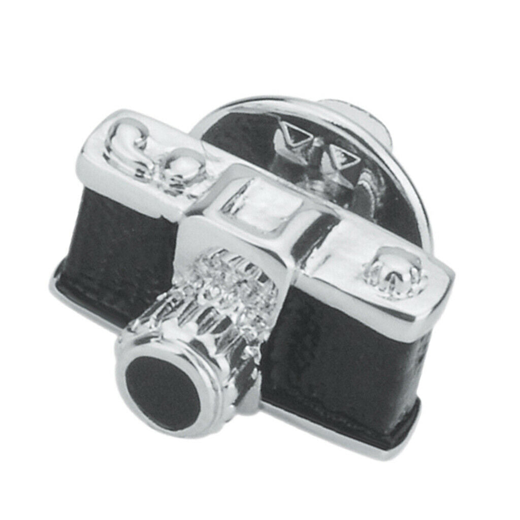 2pcs Retro Style Camera Brooch Jewelry Men Women Suit Corsage Pin Collar Pin