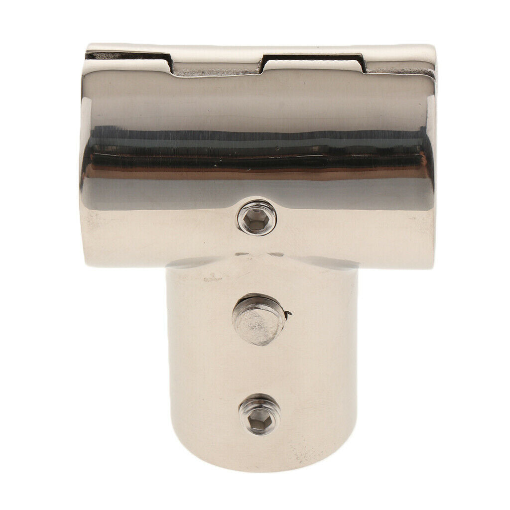 Boat Handrail Fitting 90 Degree Tee 3 Way 22mm 0.87 inch - Stainless Steel