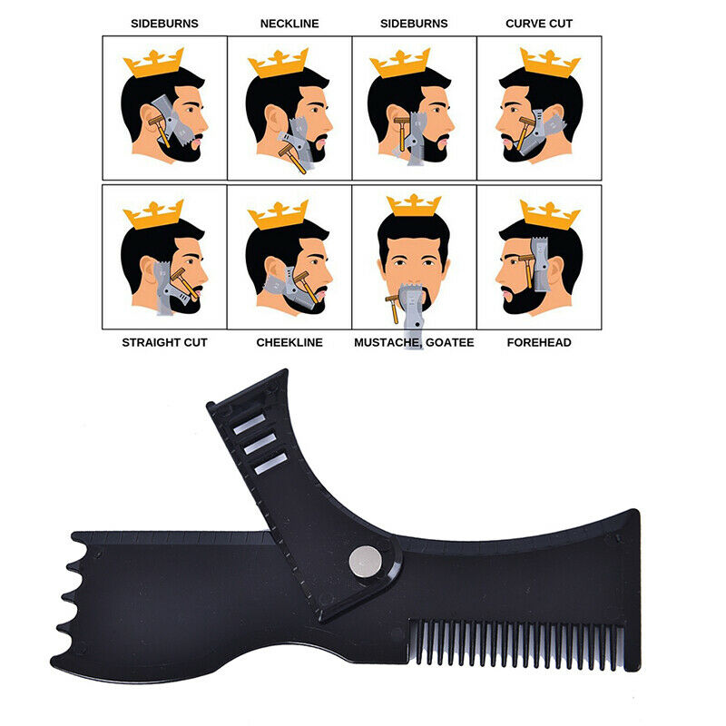 Black Adjustable Beard Shaper Beard Styling Shaping Tool Beard Hair Comb .l8
