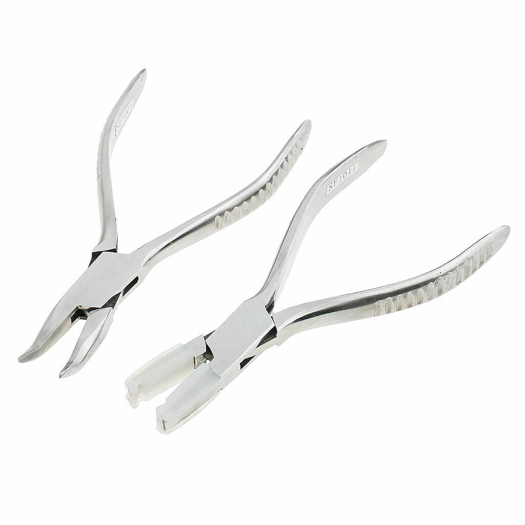 5 Pieces Optician's Pliers Steel Eyeglass Repair Pliers + Pouch