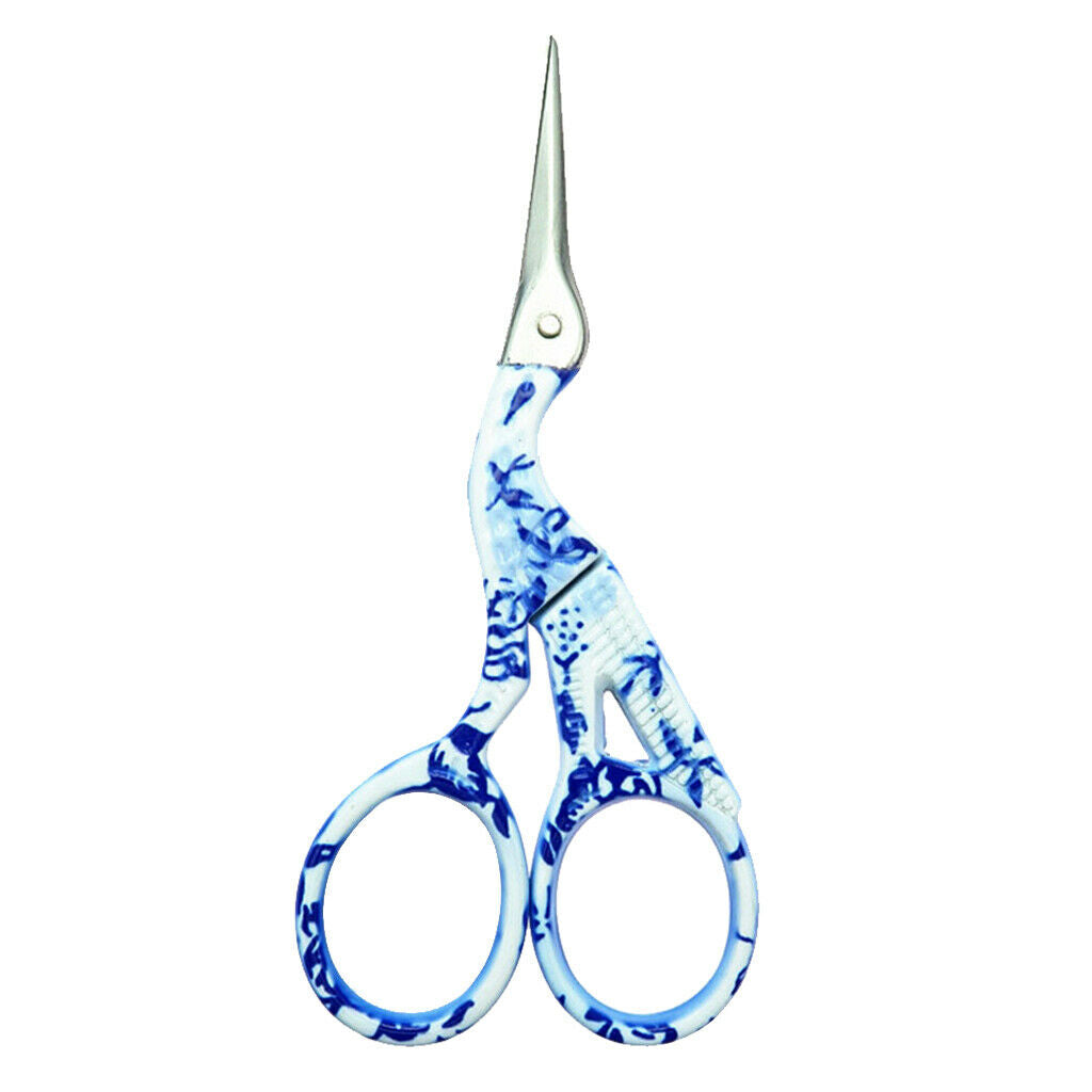 2Pcs Tailor Sewing Embroidery Steel Craft Scissors Crane Bird Shape Gifts