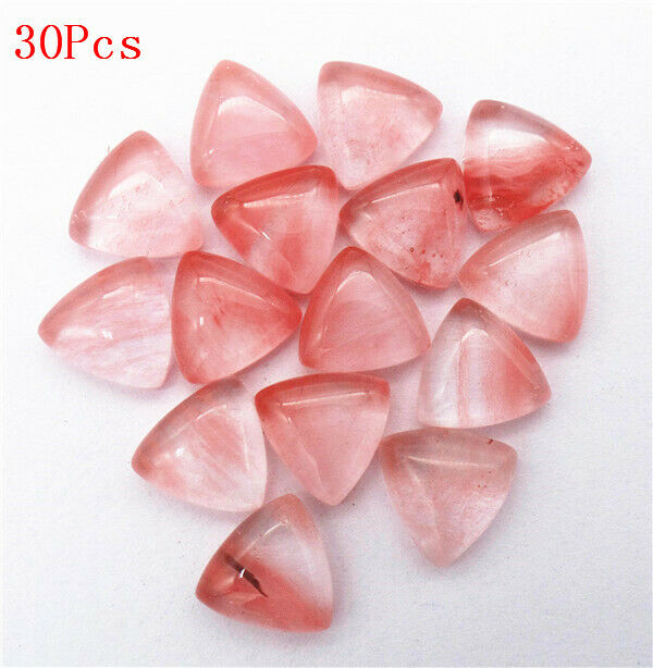 30Pcs 10x6mm Red Cherry Quartz Triangle Cab Cabochon DIY Jewelry Making HH7291