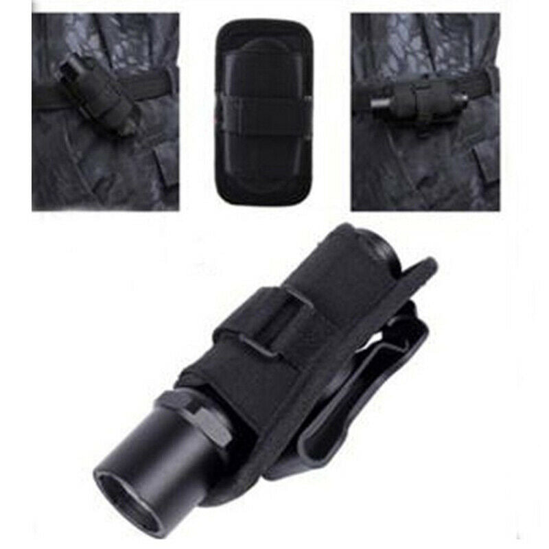 360 Degrees Rotatable Nylon Flashlight Holster Torch Case Pouch Cover Sma.l8