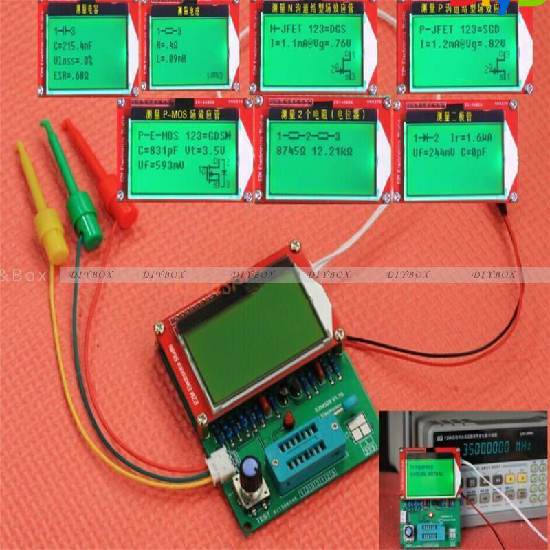 2016 EZM328(GM328R)transistor tester/ ESR / frequency meter / square wave genera
