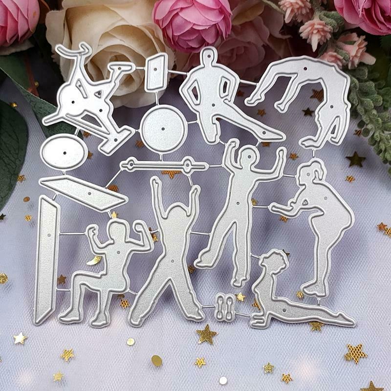 Yoga Exercise Metal Cutting Dies Stencil DIY Scrapbooking Album Paper Card Mold