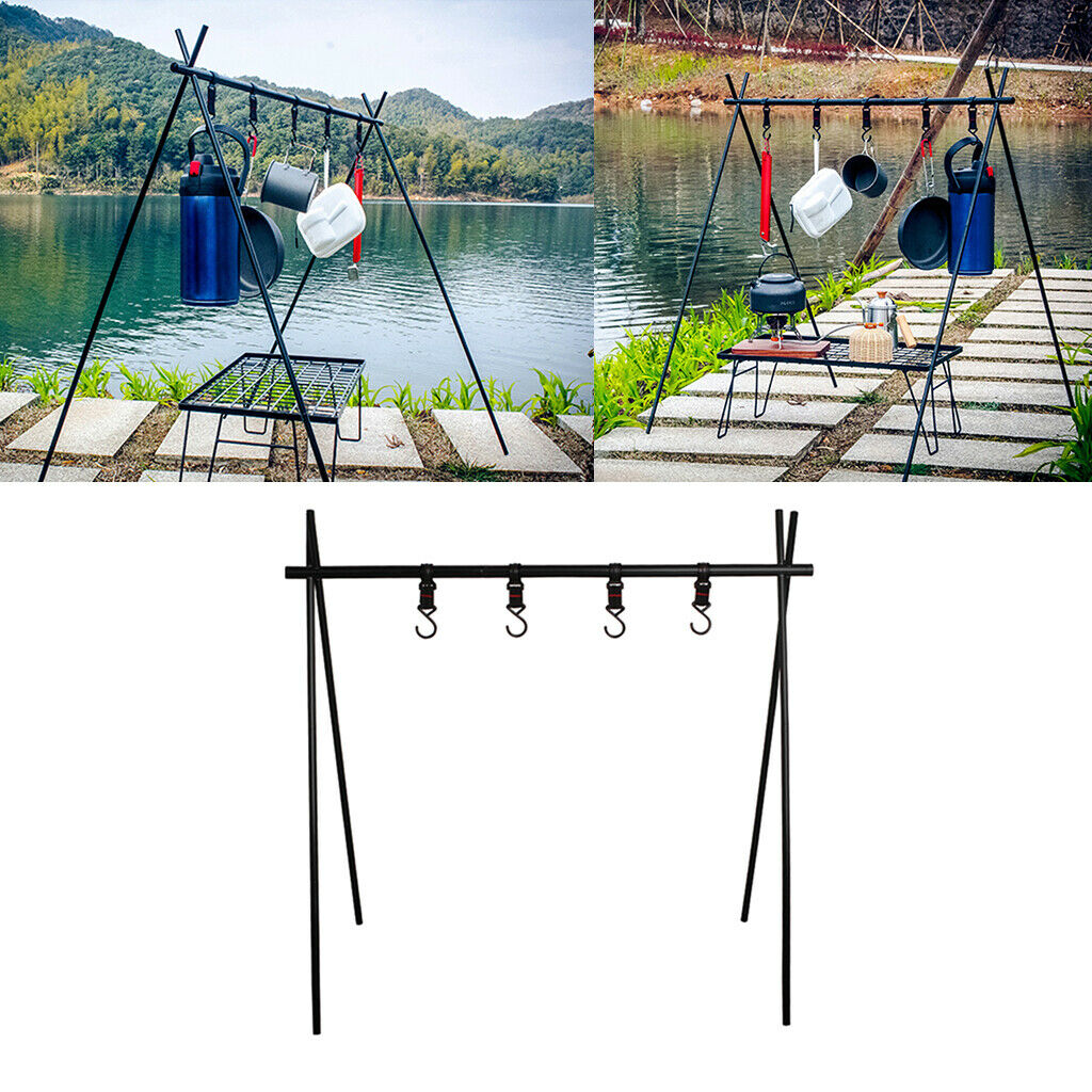Aluminum Alloy Hanging Rack 8kg Outdoor Camping Triangular Clothes Cookware Rack