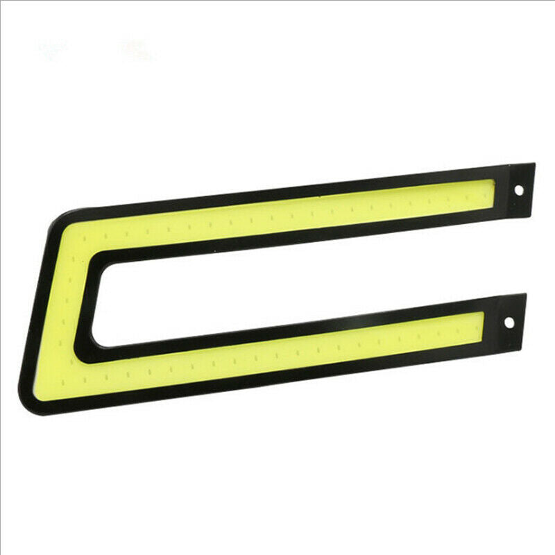2PCS U-shaped Car LED Daytime Running Waterproof COB High-power Driving Lights