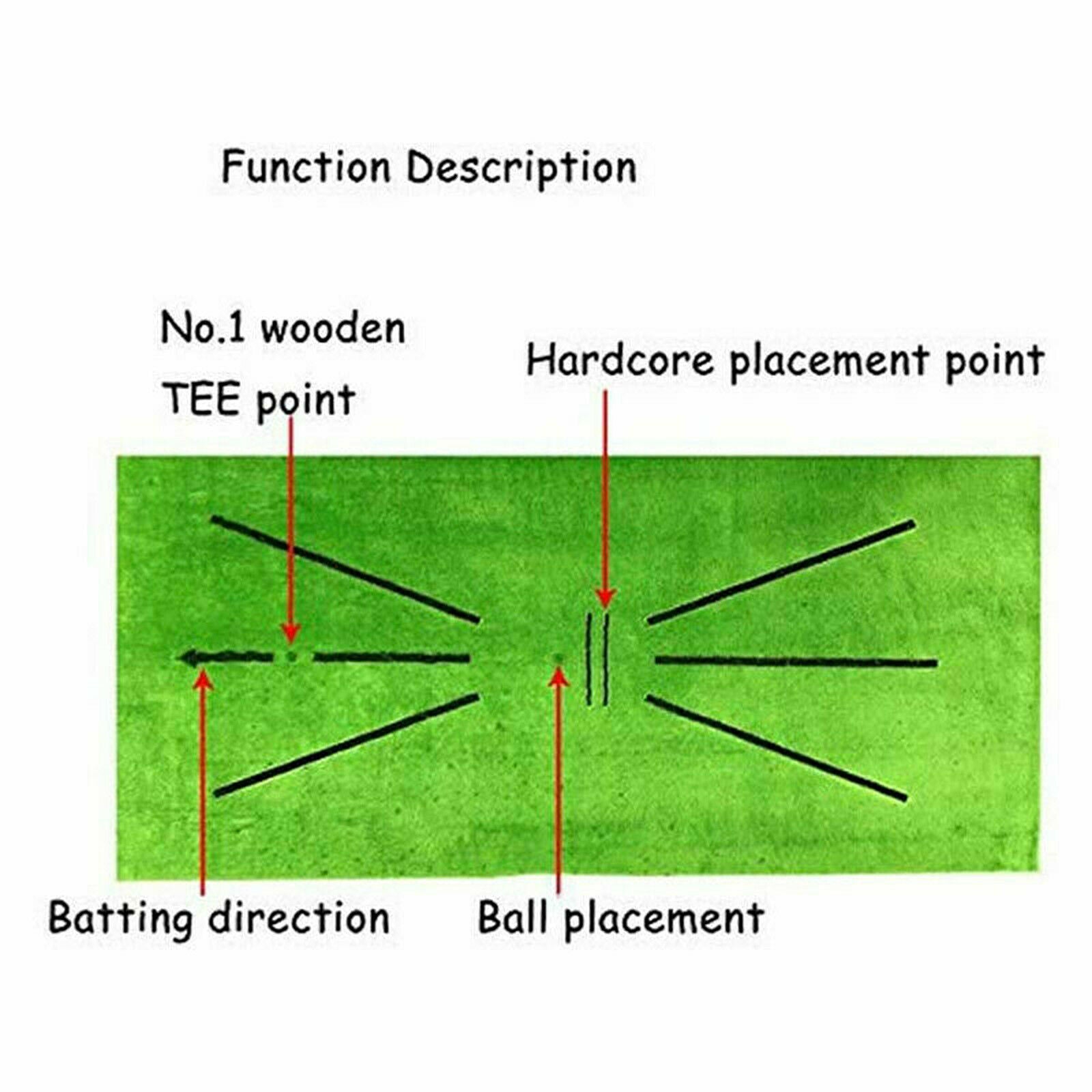 30 x 60 cm Golf Training Mat for Swing Detection Golf Practice Training Aid Game