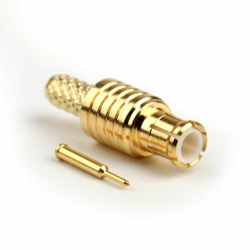 10x MCX Male Plug Crimp Straight RF Connector For RG174 RG178 RG316 LMR100 AT2