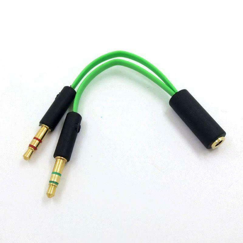 Earphone Audio Cable Headphone Adapter Splitter Headset Microphone for Razer
