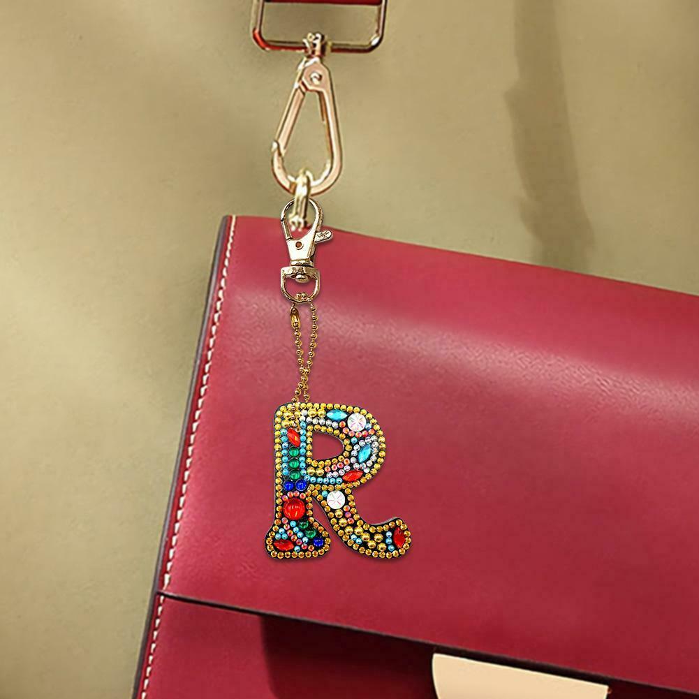 KeyChains DIY Key Chain Diamond Painting Letters Women Bag Keyring Pendant Gi @