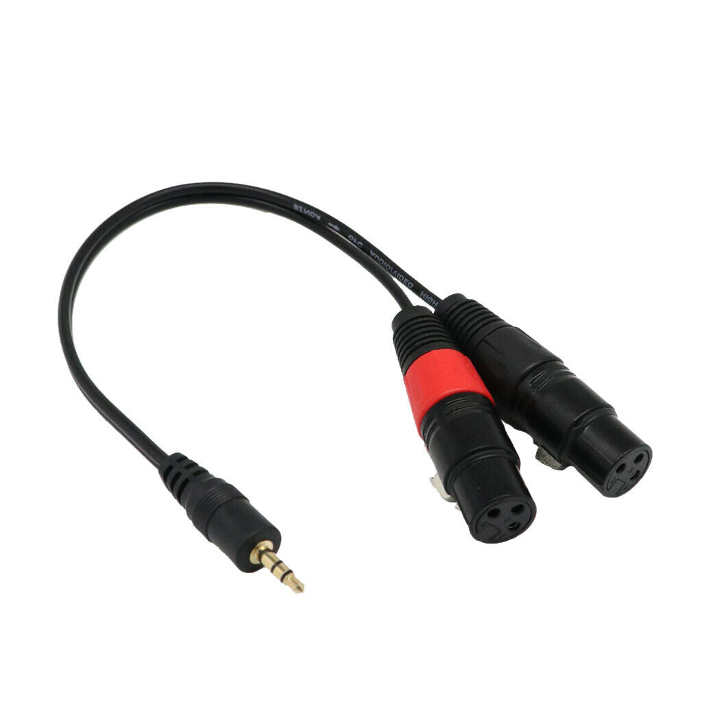 Mono   3.5mm (PC / Laptop) to 2 XLR Female (Mixer /
