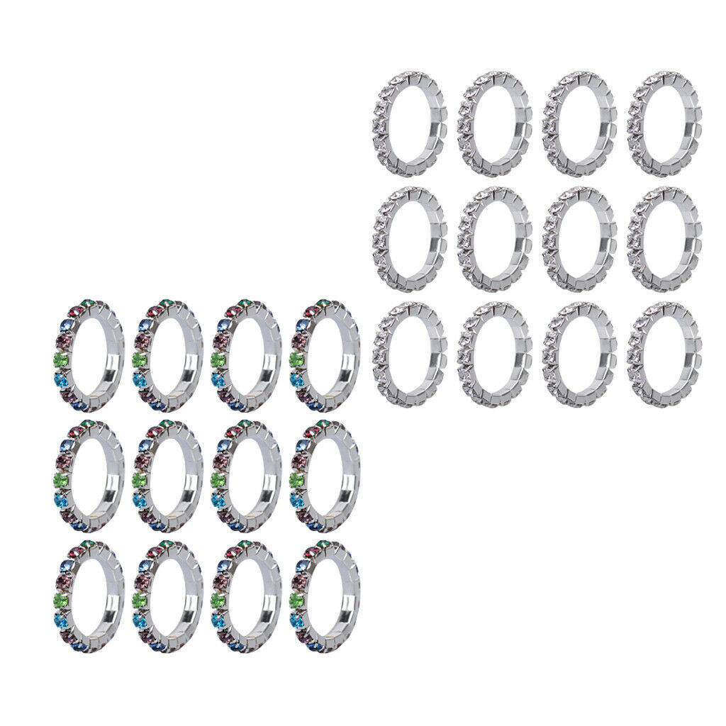12pcs Elastic Crystal  Unique Engagement Wedding Promise Friendship  -