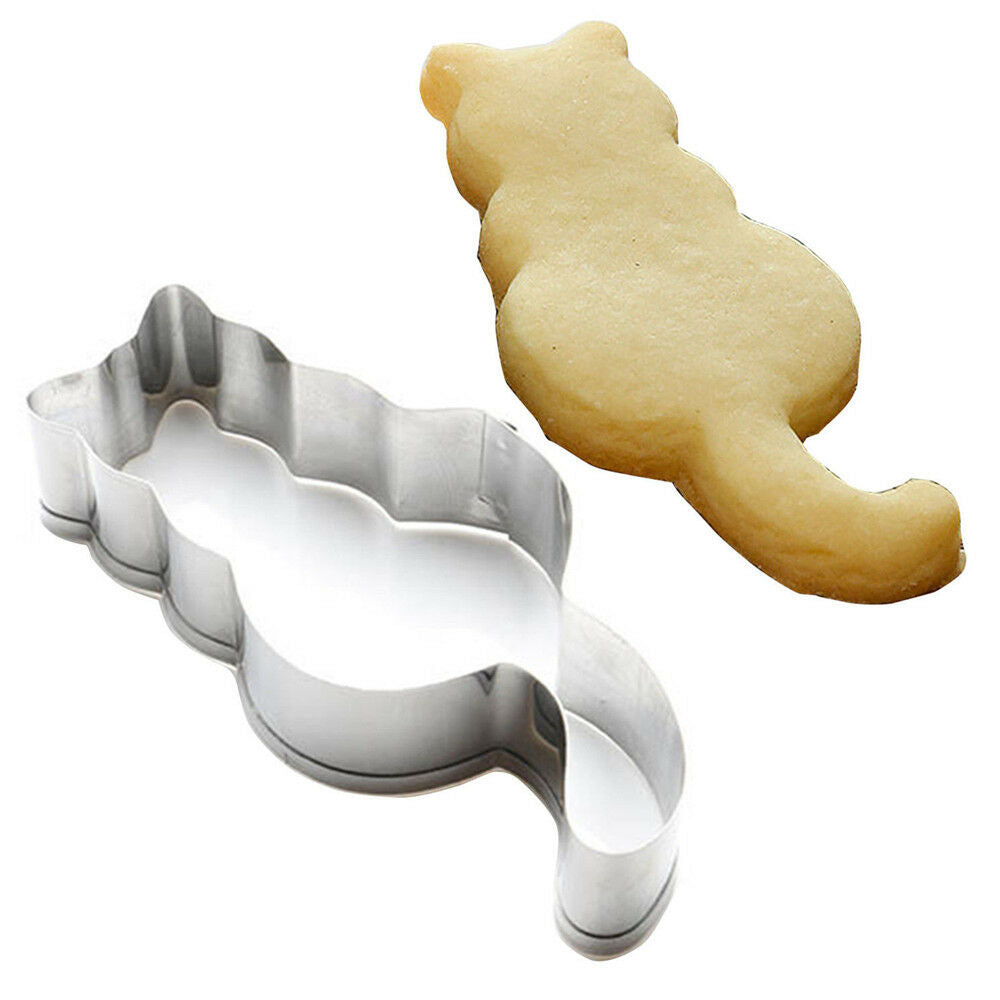 New Cat Shaped Aluminium Mold Sugarcraft Cake Cookies Mould Pastry Baking Cutter