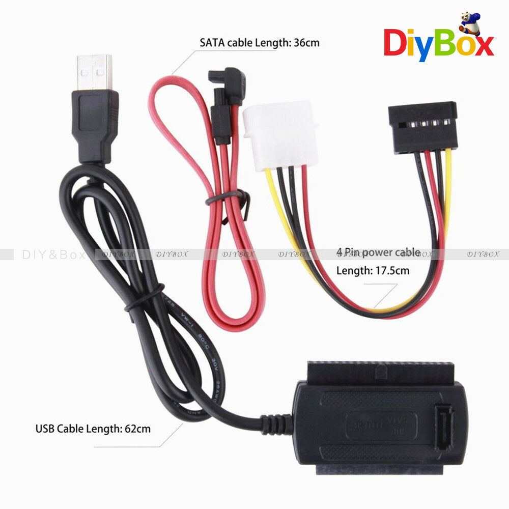 SATA/PATA/IDE to USB2.0 Converter Cable Adapter for 2.5/3.5'' Hard Drive Disk DB