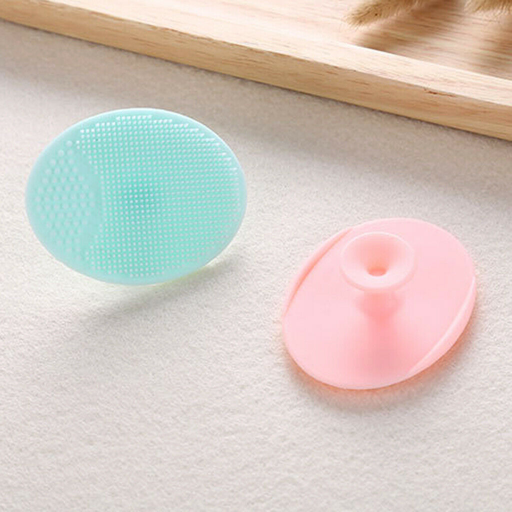 Set of 2x Exfoliator Face Cleansing Pads Silicone Facial Skin Pores Scrubber