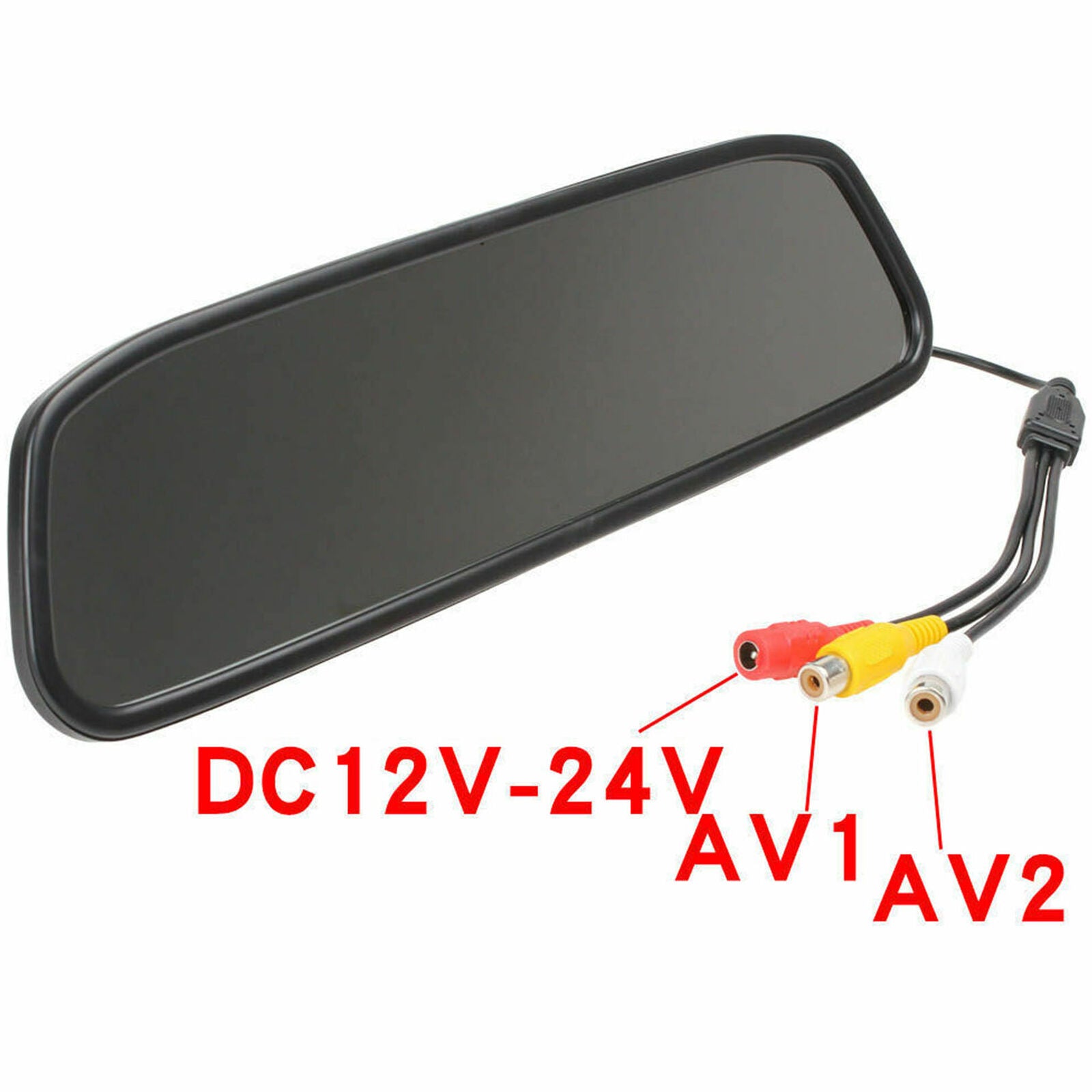 Car 4.3" Color TFT LCD Mirror Monitor Auto Reverse Rearview Backup Camera DVD