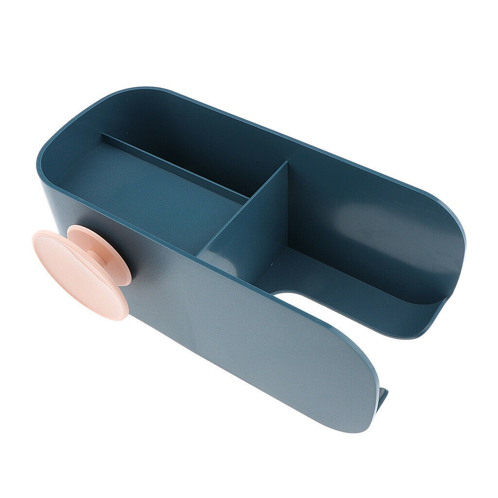 Wall Mounted Hair Dryer Rack Holder Bathroom Accessories Organizer Dark Blue