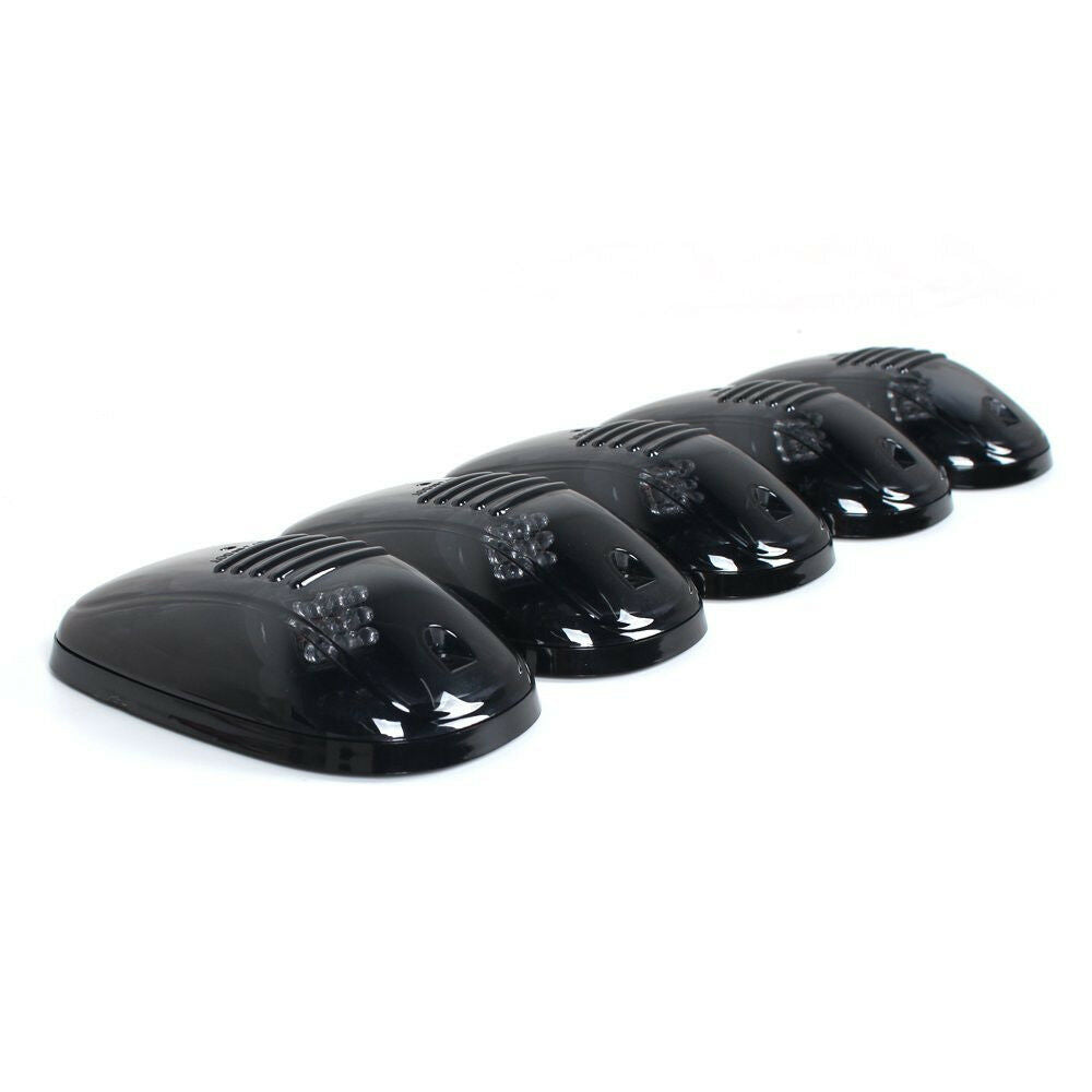 5Pcs Smoked Lens SUV Truck Off Road Cab Roof Top Amber LED Marker Running Lights