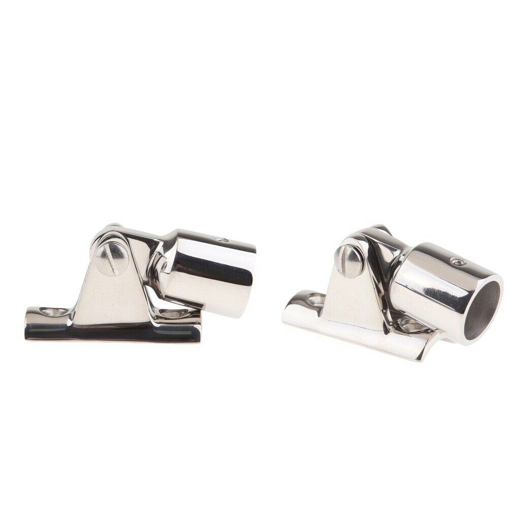 2x Hood Hardware With Stainless Steel Hinge For 3/4 "Boat Headsets