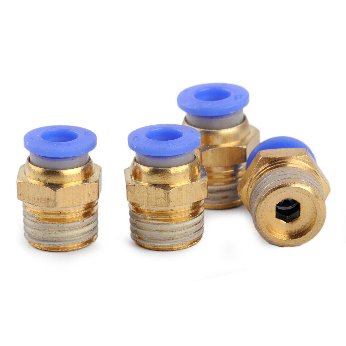 10x 6mm to 1/4BSP Male Thread Pneumatic Tubing Push In Quick Fittings PC6-02 An