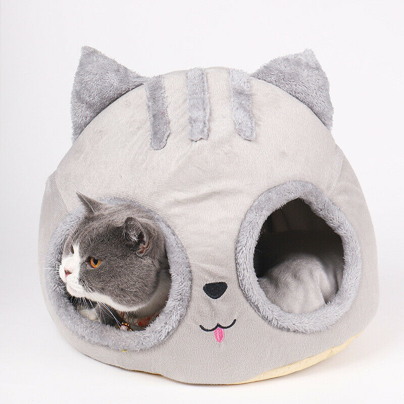 Cat House for Indoor Cats Cat Home Pet Felt Warm Cozy Caves Cat Hut Covered S4B3