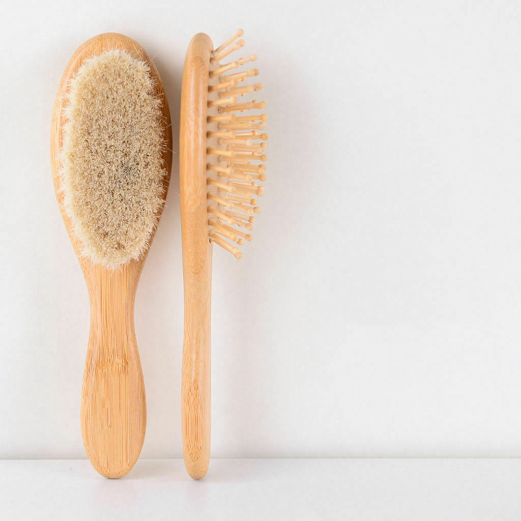 2Pcs Baby Hair Brush Perfect Wool Soft Bristles Massage for Toddlers Baby
