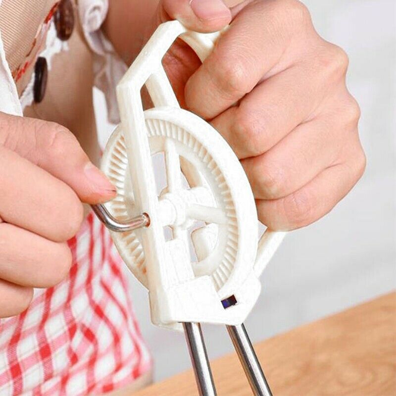 Rotary Manual Hand Whisk Egg Beater Mixer Blender Stainless Steel Kitchen ToolF5