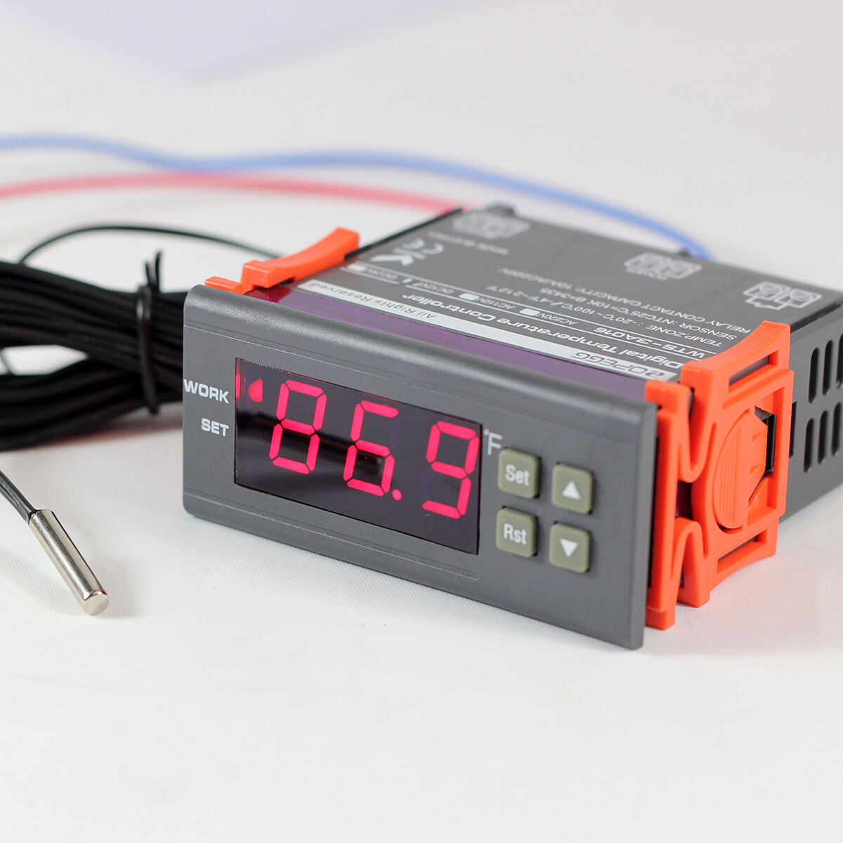 Thermostat Control 1 Relay NTC Sensor DC 12V F Fahrenheit Temperature Controller