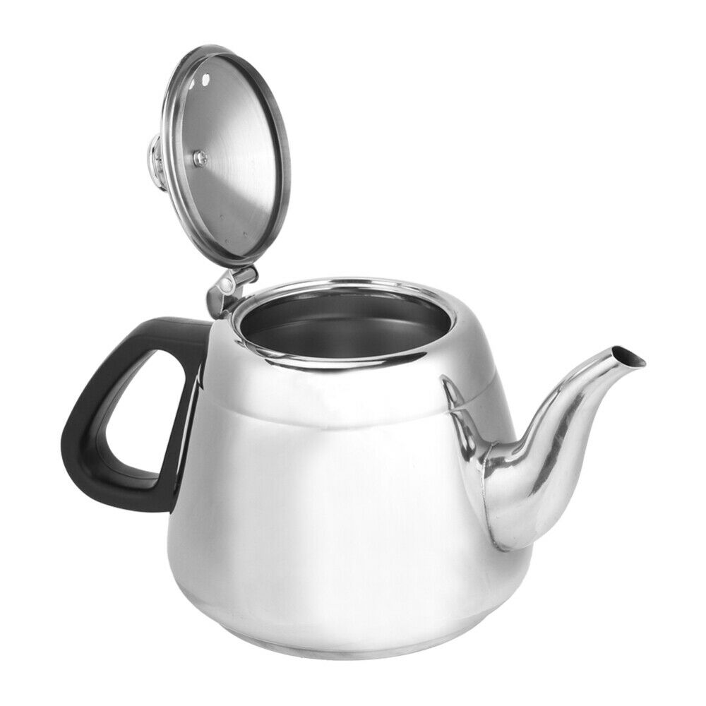 Stainless Steel 1L Water Kettle with Lid & Handle Teapot Stovetop Cooking