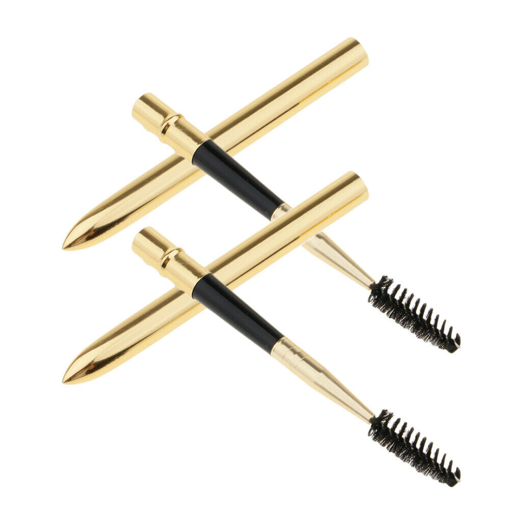 2Pcs Reusable Makeup Mascara Spiral Wand Eyebrow Grooming Brush for Women