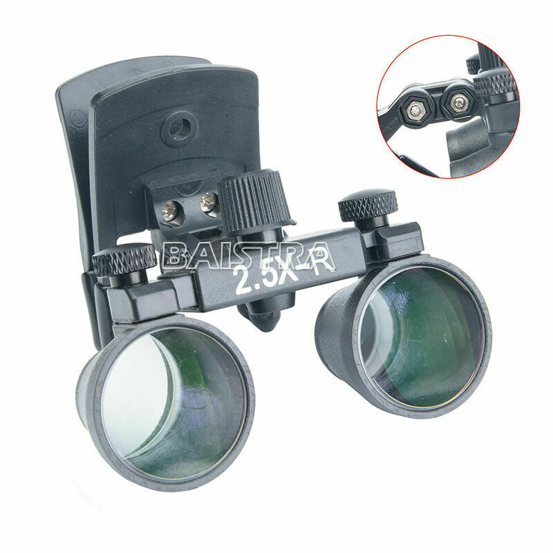 2.5 X Dental Surgical Loupes Binocular Glass Magnifier 350-450mm Cleaning Kit