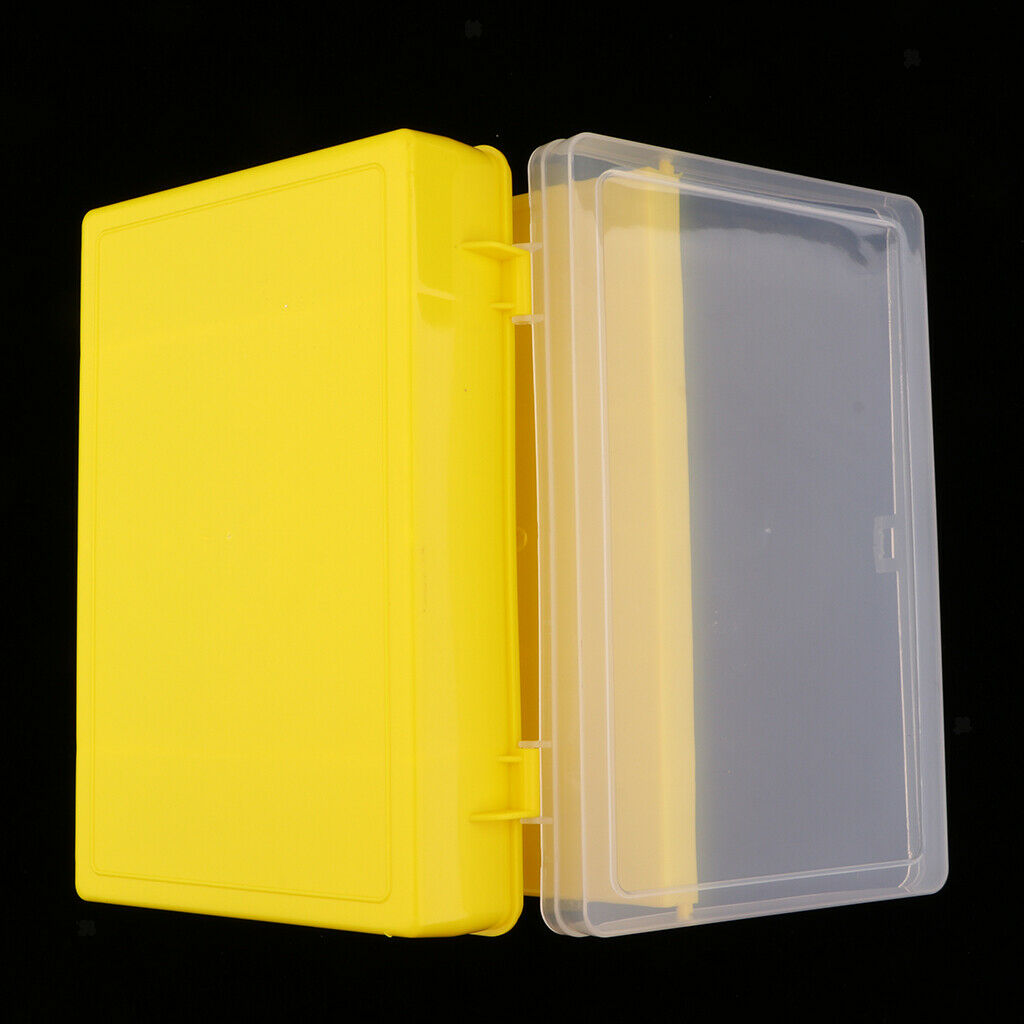 2-Tray Fishing Tackle Box Bait Lure Storage Container Yellow 25.6x15.8x7.5cm