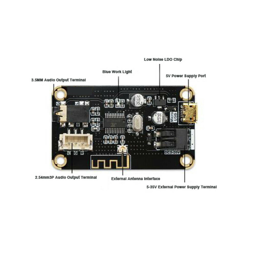 Bluetooth Decoder Board 4.2 DIY Speaker Audio Power Amplifier Receiver Module