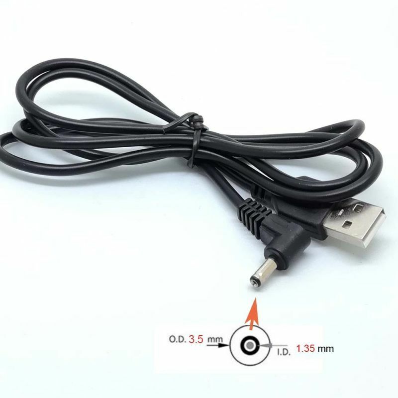 50pcs 90 Angle PC USB Male to 5V DC 3.5mm x 1.35mm Barrel Connector Power Cable