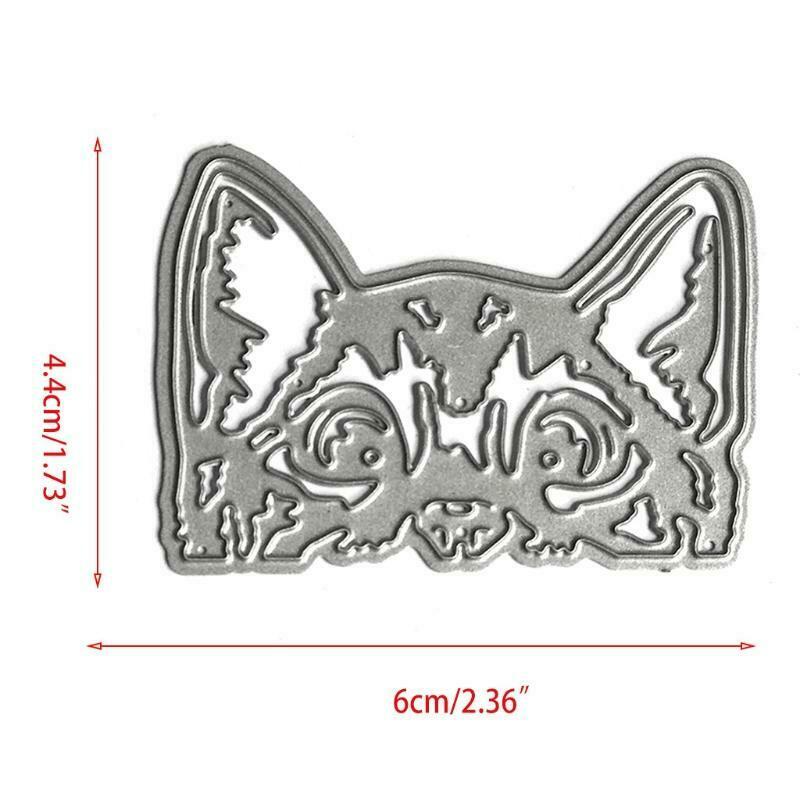 Cat Head Metal Cutting Dies Stencil Scrapbooking DIY Album Stamp Paper Card Mold