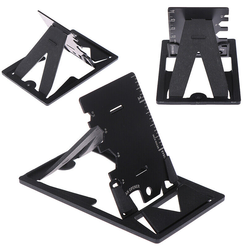 1Pc Folding Mobile Phone Bracket Mini EDC Card Bottle Opener Screwdriver .l8