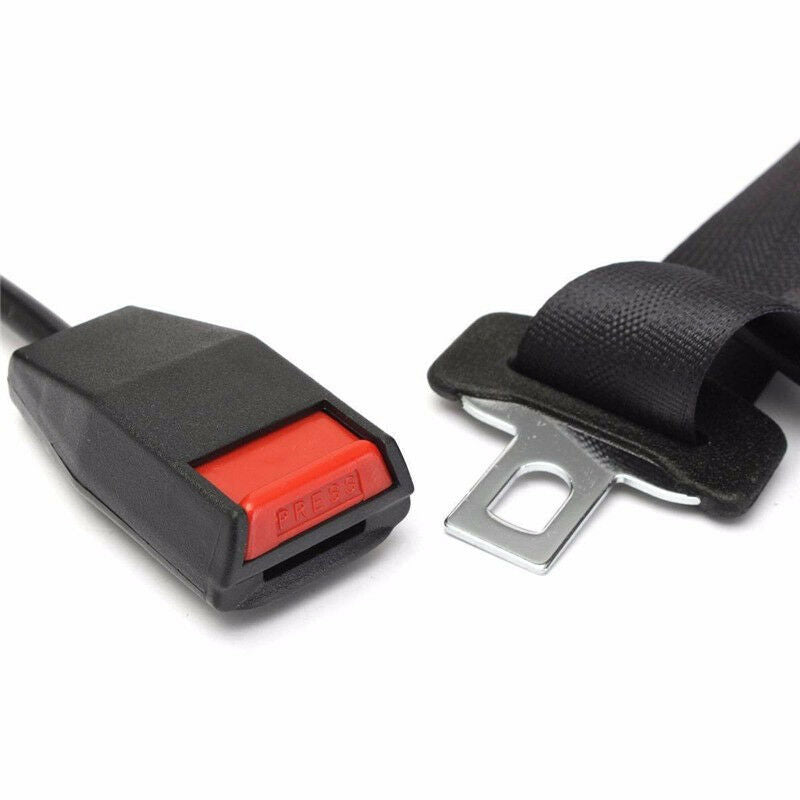 Universal 3 Point Retractable Car Seat Belt Bolt Extension Safety Strap Buckle
